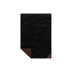 Campfire Puffy Throw Blanket - Black Mocha