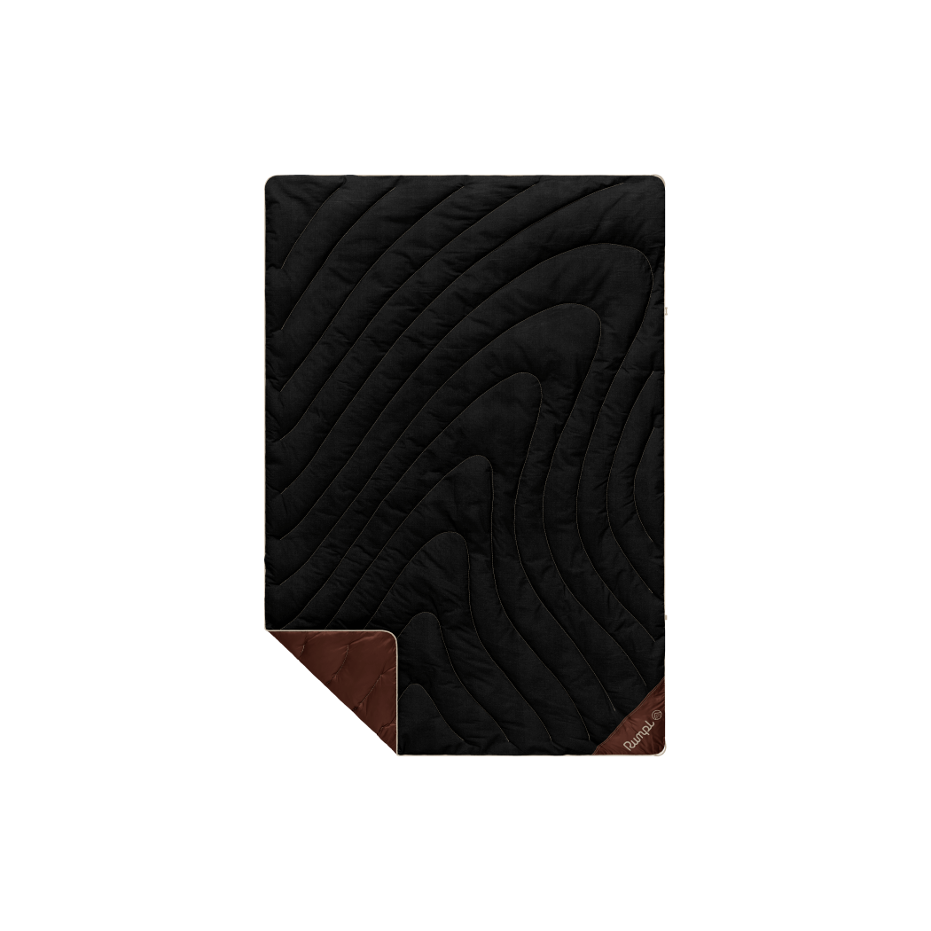 Rumpl Campfire Puffy Throw Blanket - Black Mocha Campfire Puffy Throw Blanket - Black Mocha | Rumpl Blankets For Everywhere Solid Campfire Puffy