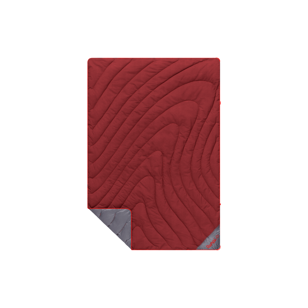 Rumpl Campfire Puffy Throw Blanket - Cherry Charcoal Campfire Puffy Throw Blanket - Cherry Charcoal | Rumpl Blankets For Everywhere Solid Campfire Puffy