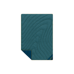 Campfire Puffy Throw Blanket - Sage Navy