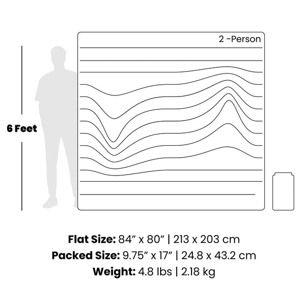 Rumpl Fleece Puffy 2 Person Blanket - Deepwater Fleece Puffy 2 Person Blanket - Deepwater | Rumpl Blankets For Everywhere Solid Fleece Puffy