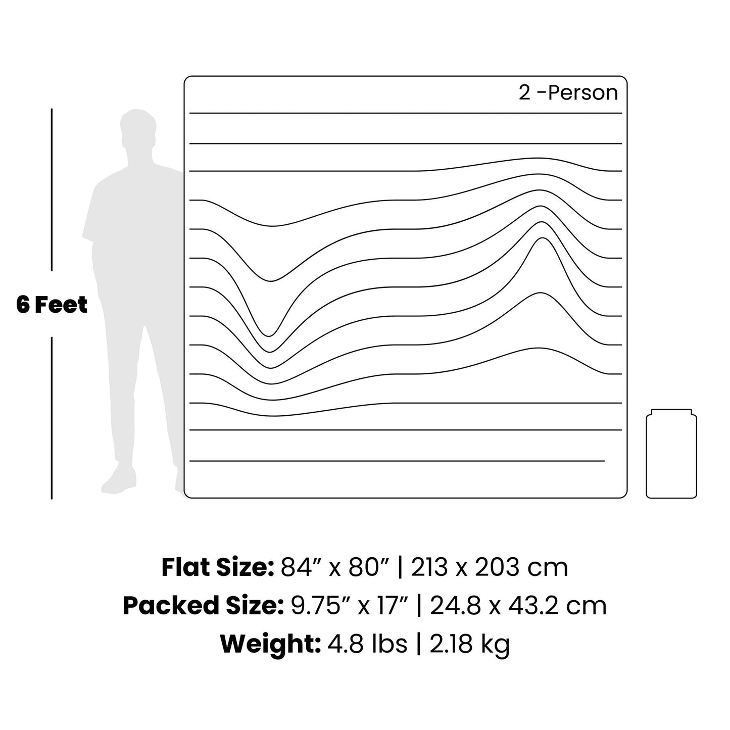 Rumpl Fleece Puffy 2 Person Blanket - Deepwater Fleece Puffy 2 Person Blanket - Deepwater | Rumpl Blankets For Everywhere Solid Fleece Puffy