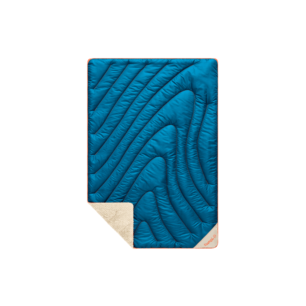 Rumpl Fleece Puffy Mini Blanket - Seascape Cream Fleece Puffy Mini Blanket - Seascape Cream | Rumpl Blankets For Everywhere Solid Fleece Puffy
