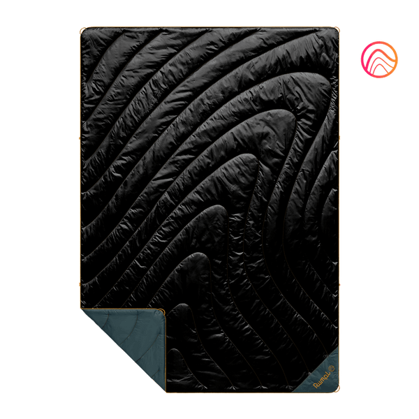 Rumpl Original Puffy Blanket - Black - Custom Original Puffy Blanket - Black| Rumpl Blankets For Everywhere Solid Original