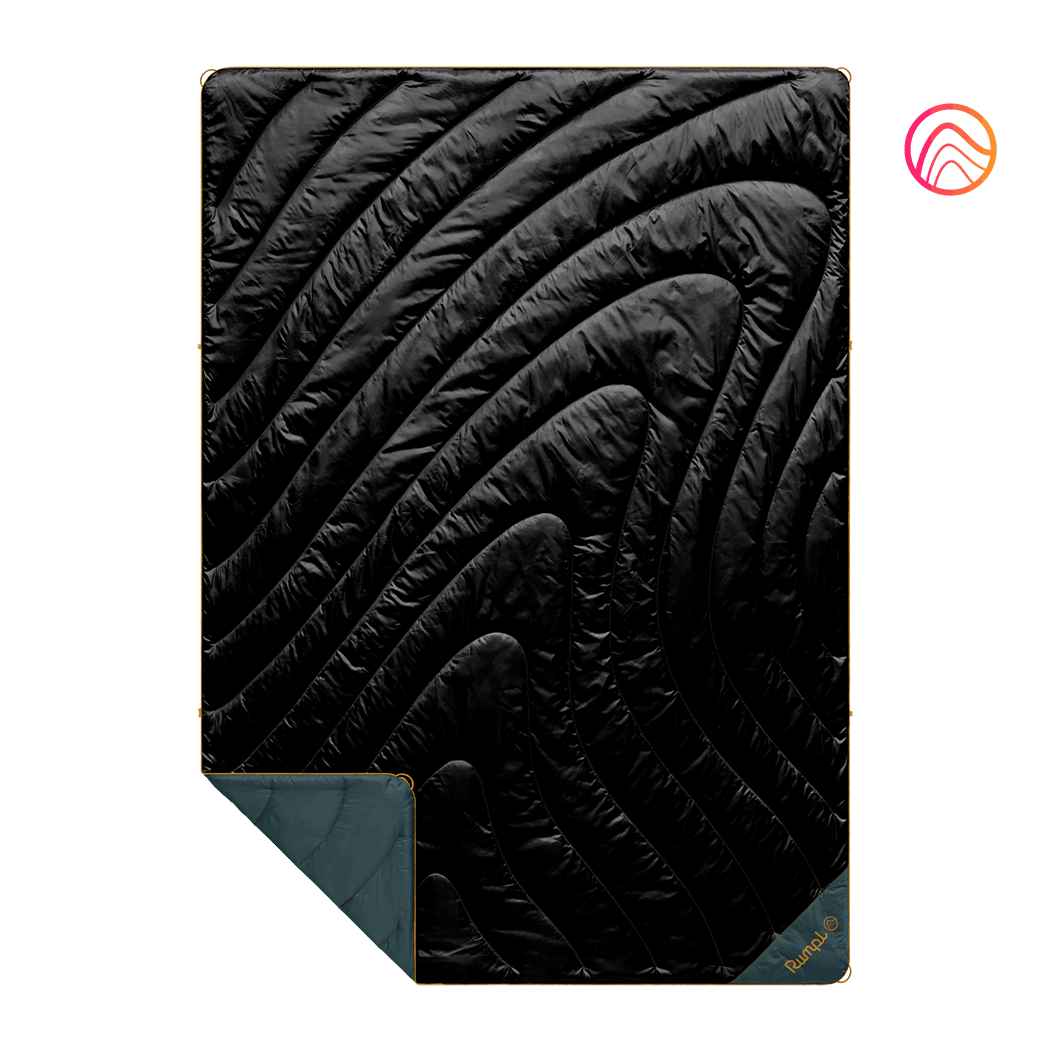 Rumpl Original Puffy Blanket - Black - Custom Original Puffy Blanket - Black| Rumpl Blankets For Everywhere Solid Original
