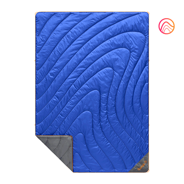 Rumpl Original Puffy Blanket - Burning Blue - Custom Original Puffy Blanket - Burning Blue | Rumpl Blankets For Everywhere Solid Original