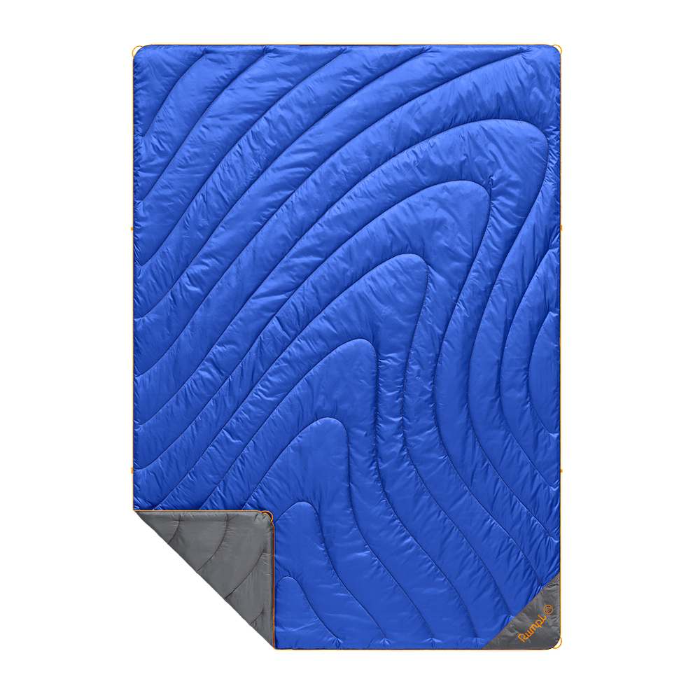 Rumpl Original Puffy Blanket - Burning Blue Original Puffy Blanket - Burning Blue | Rumpl Blankets For Everywhere Solid Original