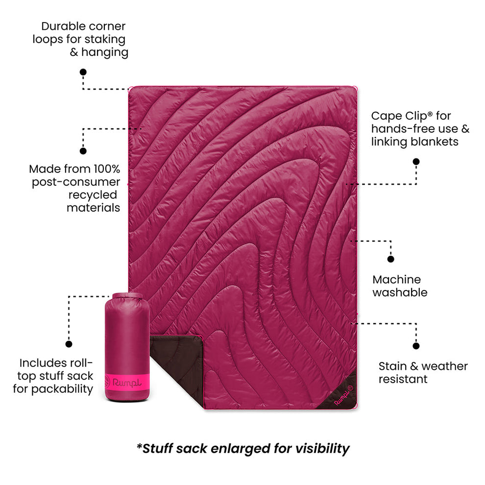 Rumpl Original Puffy Blanket - Cactus Flower Original Puffy Blanket - Cactus Flower | Rumpl Blankets For Everywhere Solid Original