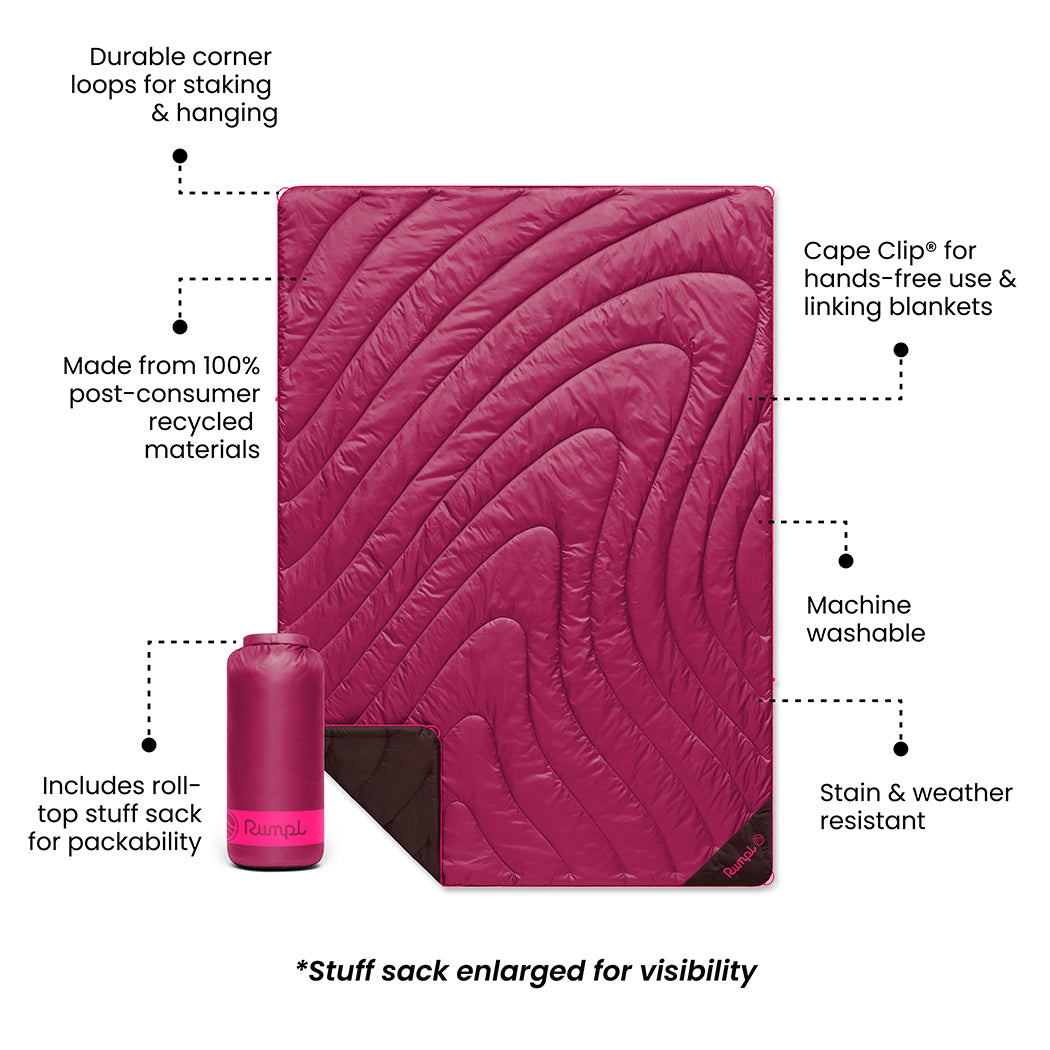 Rumpl Original Puffy Blanket - Cactus Flower Original Puffy Blanket - Cactus Flower | Rumpl Blankets For Everywhere Solid Original