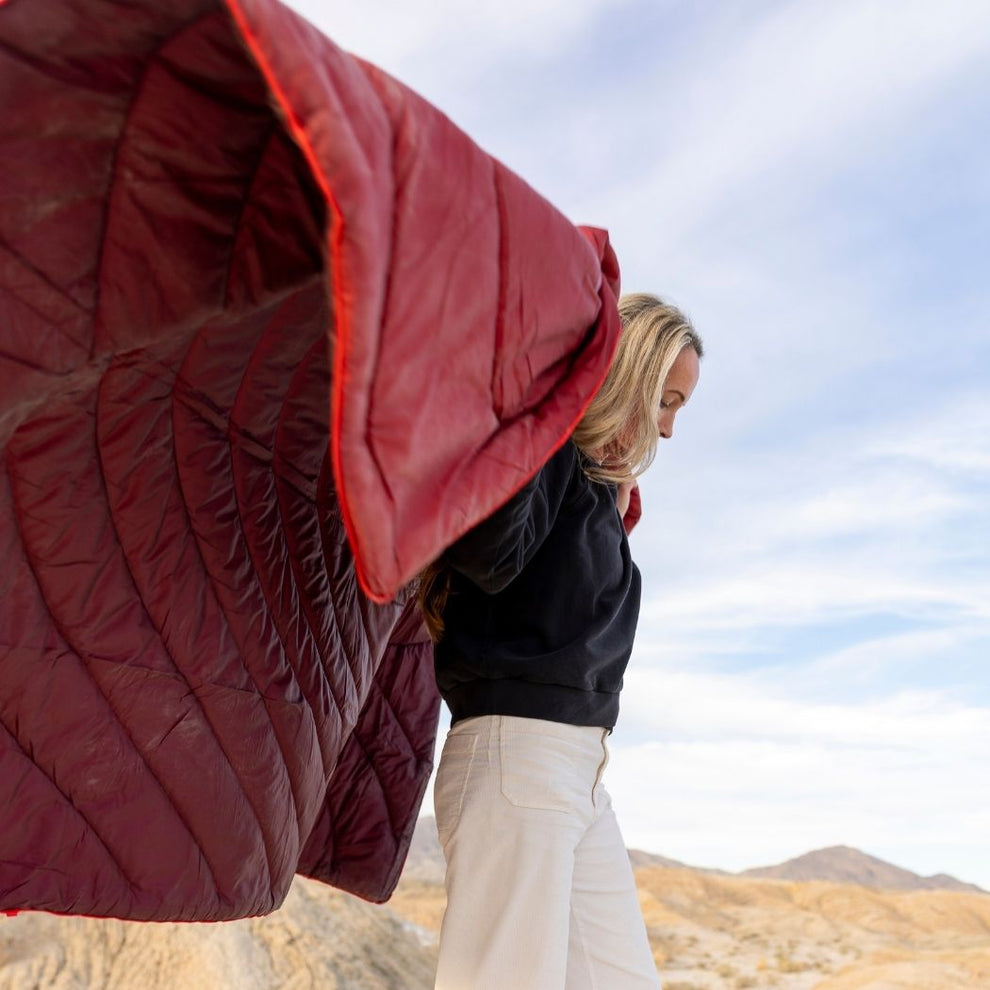 Rumpl Original Puffy Blanket - Fig Cherry Original Puffy Blanket - Fig Cherry | Rumpl Blankets For Everywhere Solid Original