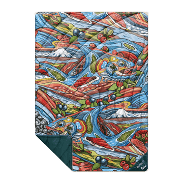 Rumpl Original Puffy Blanket - Fishe - Arctic Char Original Puffy Blanket - Arctic Char | Rumpl Blankets For Everywhere Solid Original