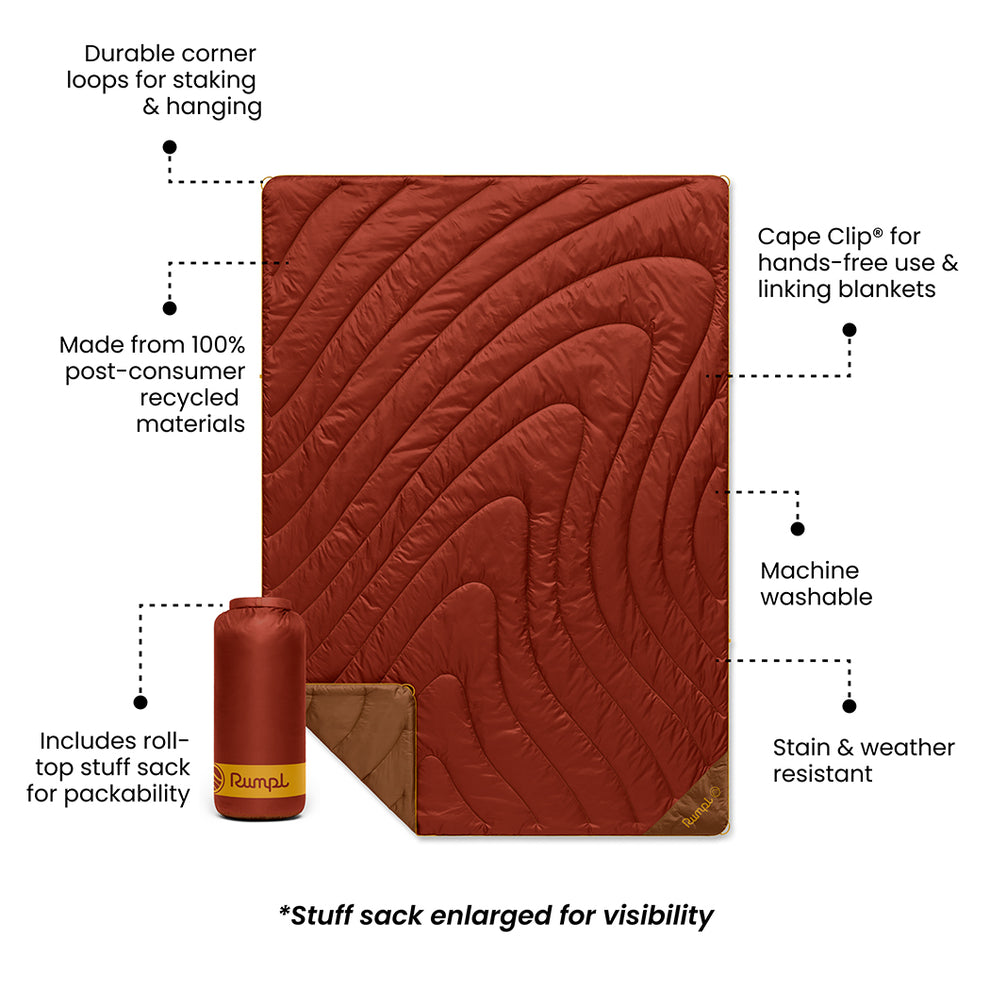 Rumpl Original Puffy 2 Person Blanket - Sedona Original Puffy 2 Person Blanket - Sedona | Rumpl Blankets For Everywhere Solid Original