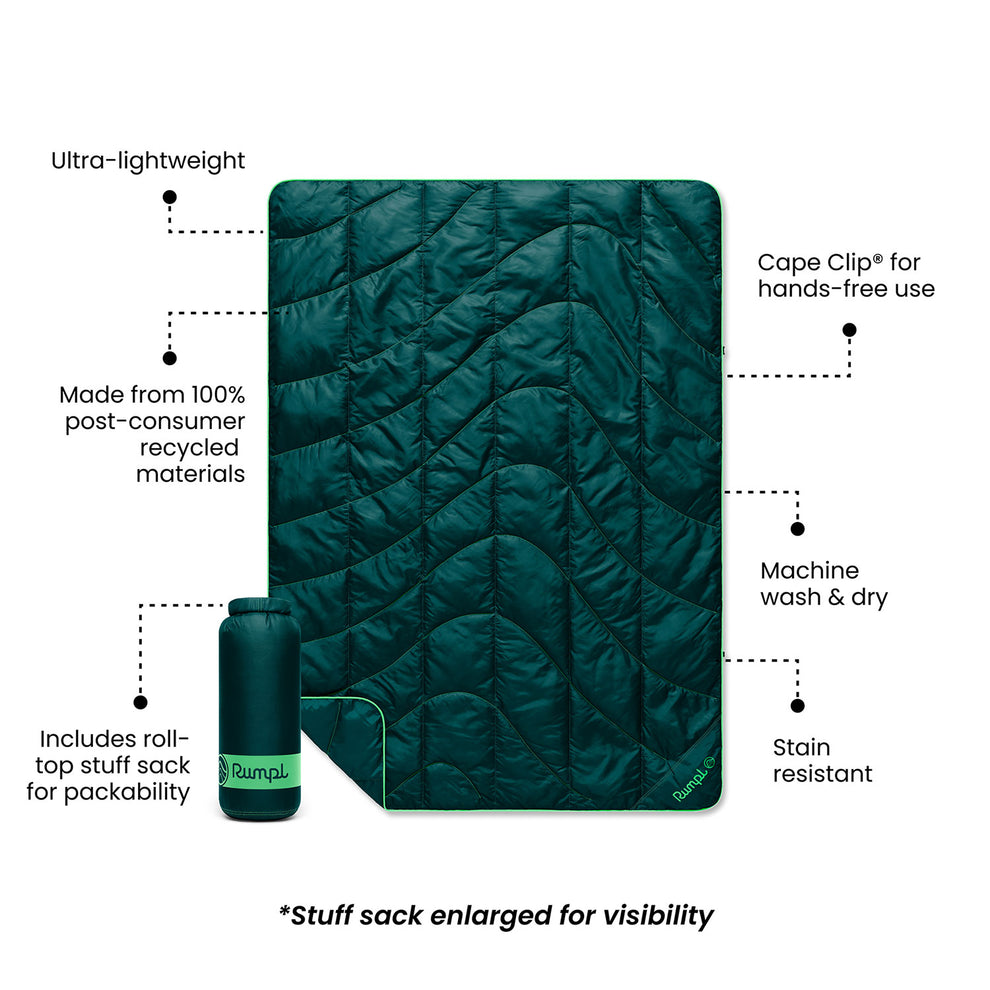 Rumpl Travel Puffy Blanket - Sea Moss Travel Puffy Blanket - Sea Moss | Rumpl Blankets for Everywhere Solid Travel