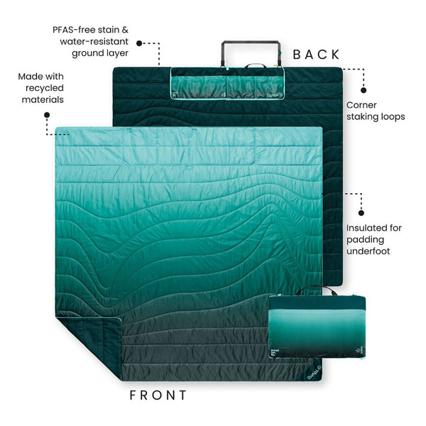 Rumpl Stash Mat XL - Jade Fade Stash Mat XL - Jade Fade | Rumpl Blankets For Everywhere Stash Mat