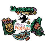 Rumpl Woosah Sticker Pack - Protect the Porkies Seasonal Sticker Pack | Rumpl Blankets for Everywhere Sticker Pack