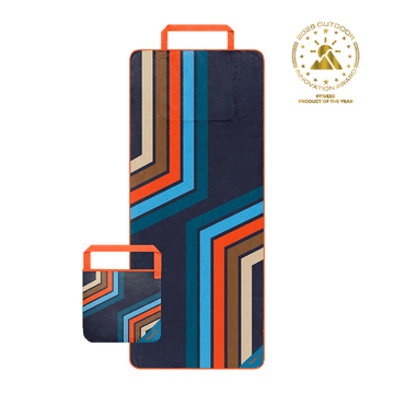 Rumpl Tech Towel Tote - Midnight Retro Stripes Tech Towel Tote - Midnight Retro Stripes | Rumpl Blankets For Everywhere Tech Towel Tote