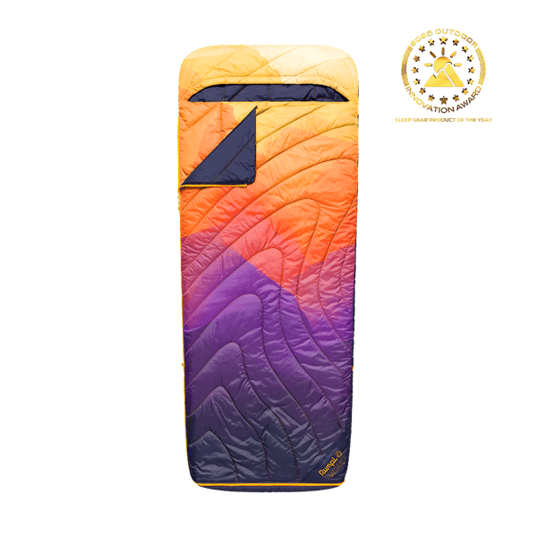 Rumpl Wrap Sack 20° Sleeping Bag - Watercolor Glow The Wrap Sack 20° Sleeping Bag - Baja Fade | Rumpl Wrap Sack