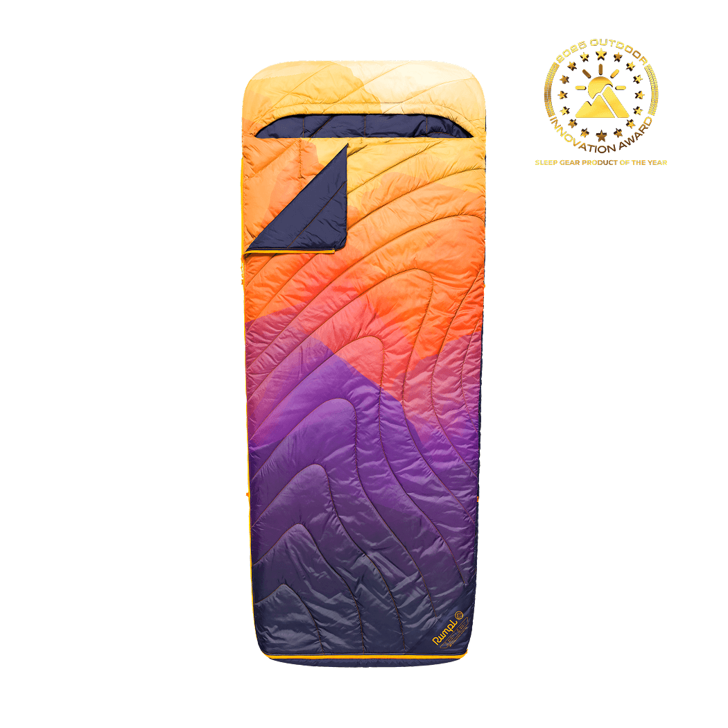 Rumpl Wrap Sack 20° Sleeping Bag - Watercolor Glow The Wrap Sack 20° Sleeping Bag - Baja Fade | Rumpl Wrap Sack