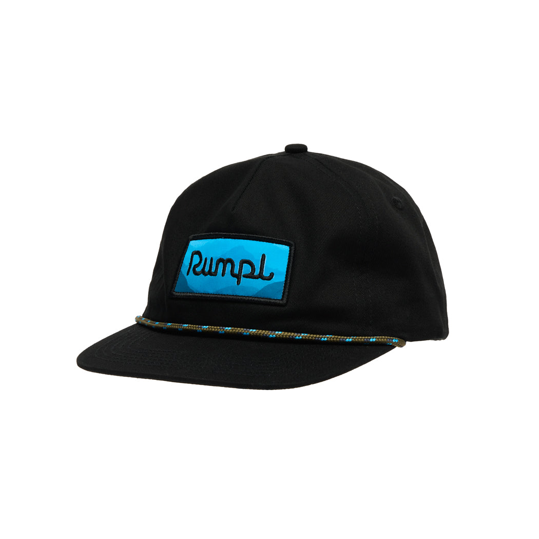 Rumpl 5 Panel Hat - Black With Sierra Spring Fade Patch Apparel