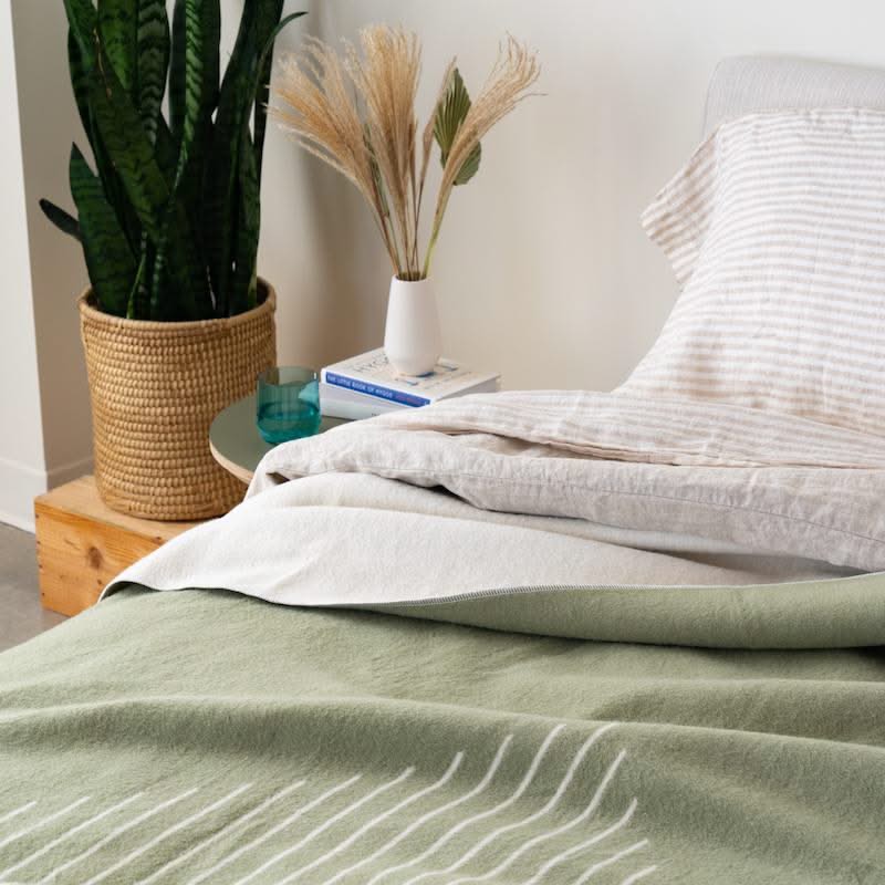 Rumpl Merino SoftWool Blanket™ - Sage Merino SoftWool