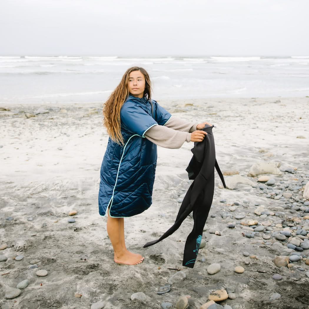 Original Puffy Changing Poncho - Blue Hawaii | Rumpl Blankets For Everywhere