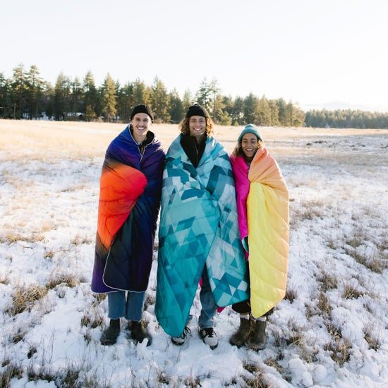 Original Puffy Blanket Geo Blue Rumpl Blankets For Everywhere