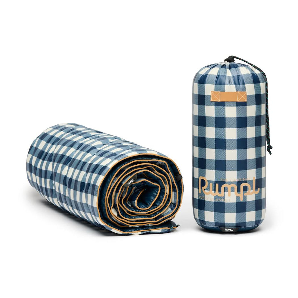 Original Puffy Blanket Navy Gingham Rumpl Blankets For Everywhere