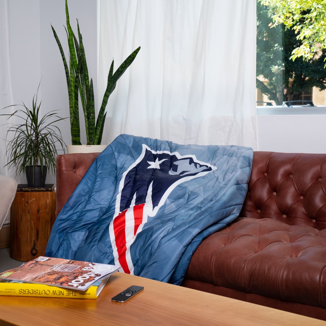 Rumpl Original Puffy Blanket - New England Patriots Geo Printed Original NFL