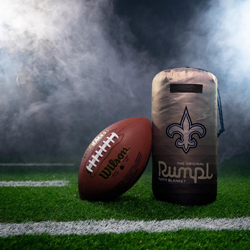 Rumpl Original Puffy Blanket - New Orleans Saints Printed Original NFL