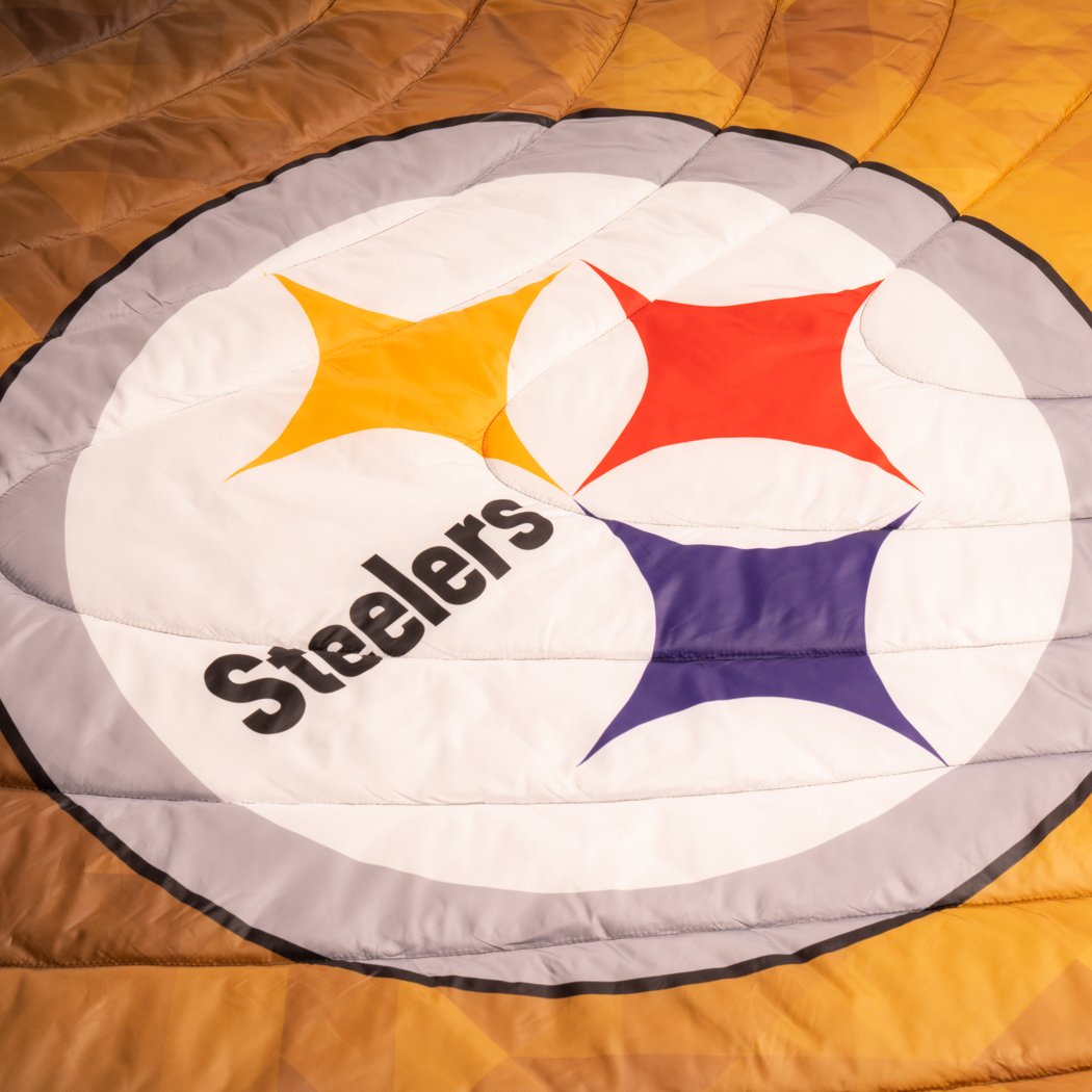 Rumpl Original Puffy Blanket - Pittsburgh Steelers Geo Printed Original NFL