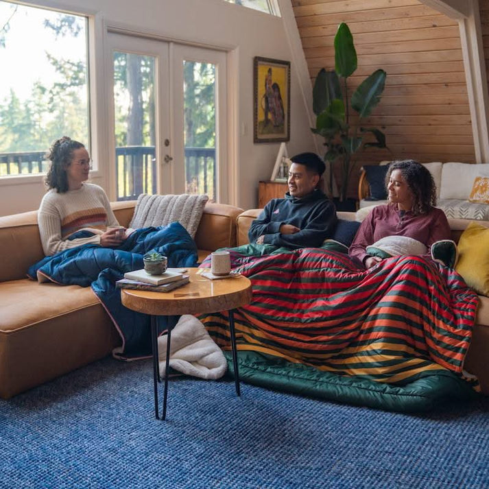 Sherpa Puffy Blanket Deepwater Rumpl