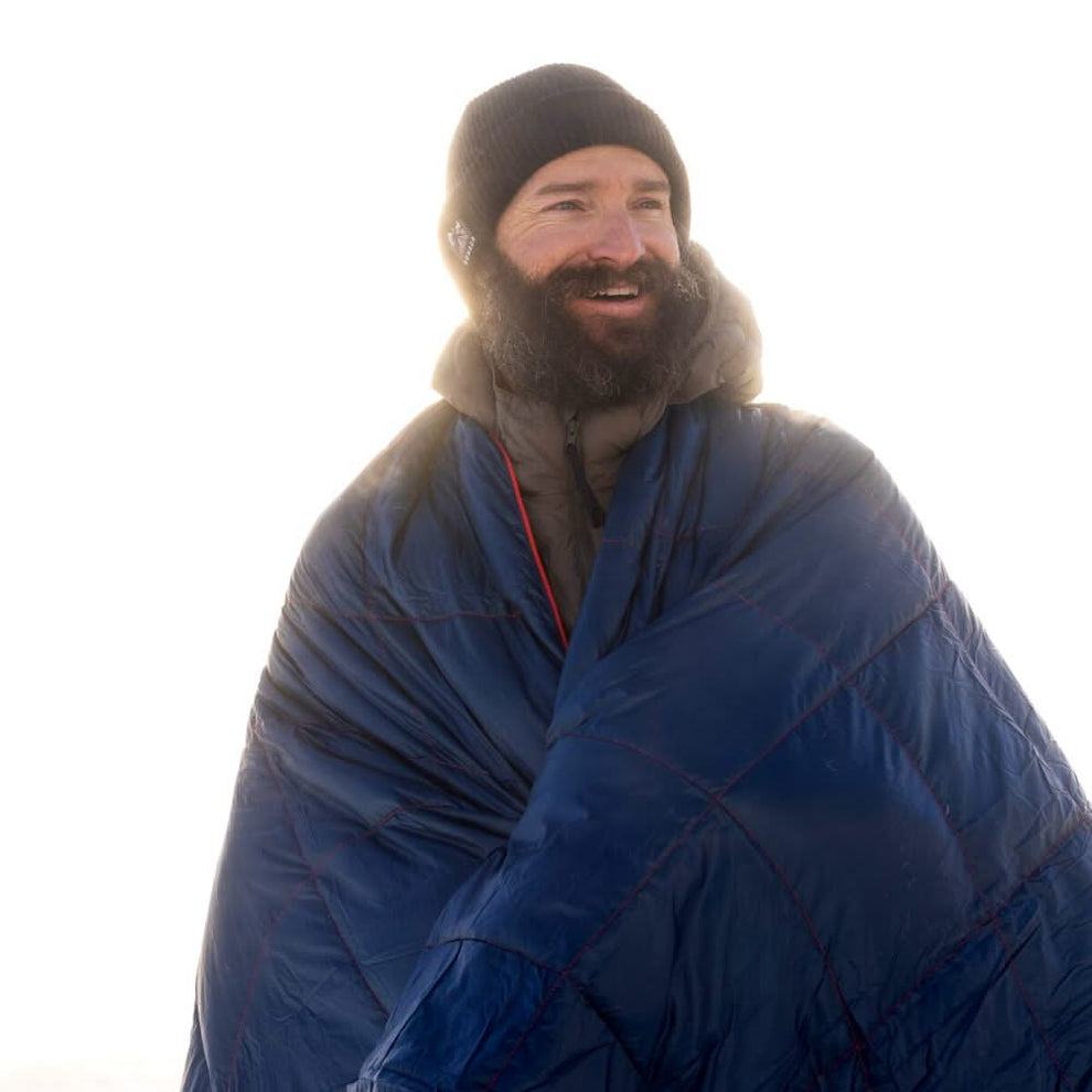 Rumpl Down Puffy Blanket - Deepwater Solid Down